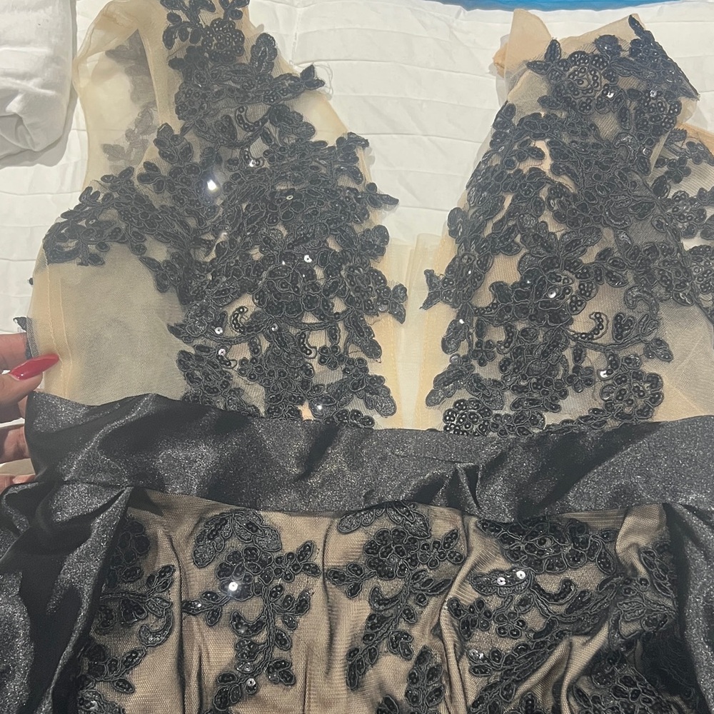 Elegant Black Lace Prom Dress